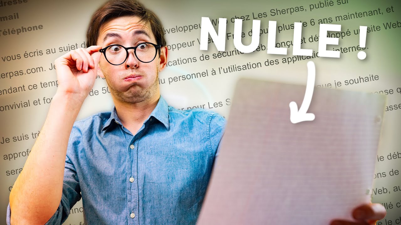 Cette lettre de motivation est HORRIBLE 😱 (Et comment faire mieux ?)