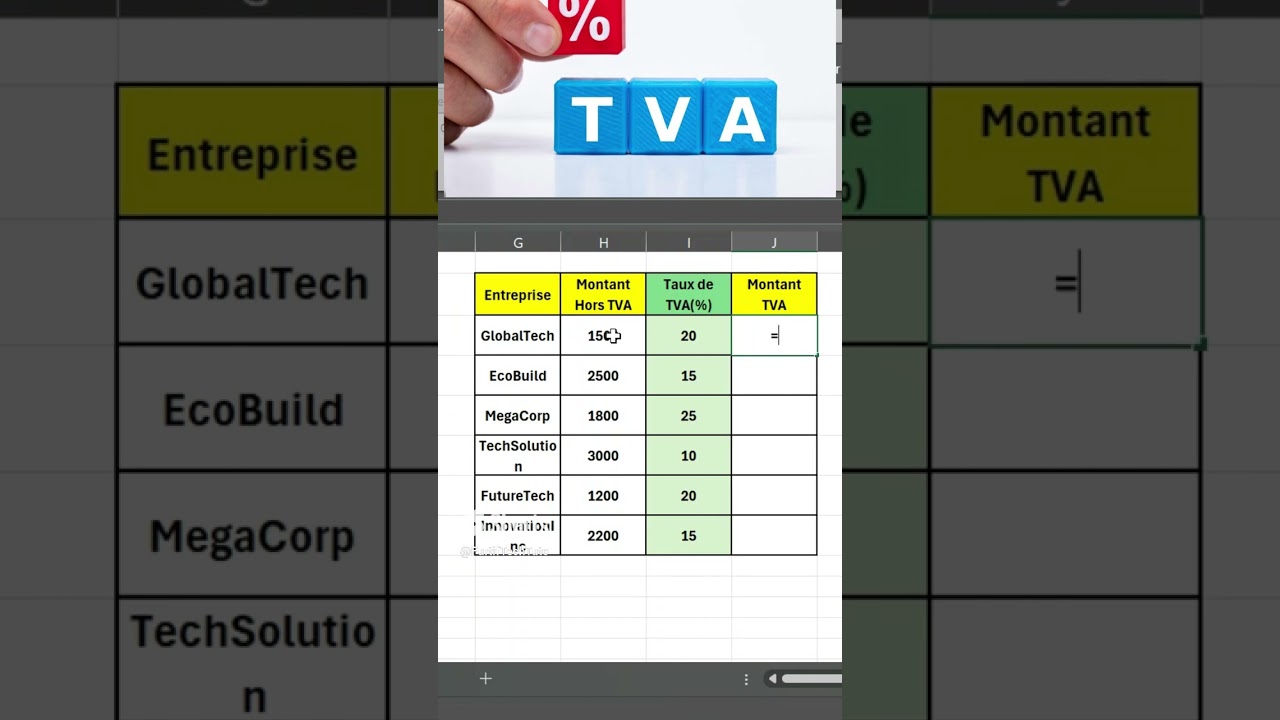 Calcul rapide de la TVA dans Excel : astuces essentielles #excel #astuce #tutorial #exceltips #tuto