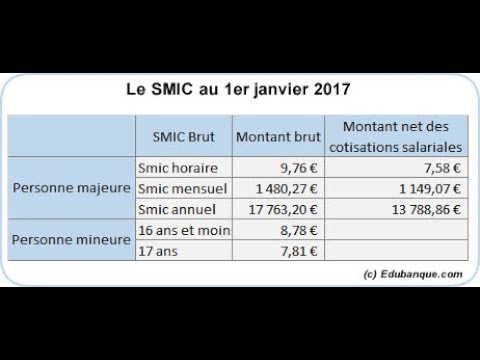 Le salaire minimum en France- SMIC