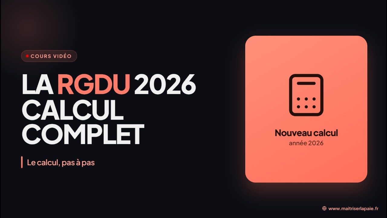 La RGDU expliquée simplement - Calcul complet 2026