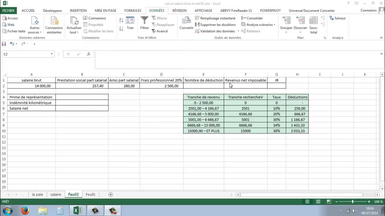 Comment calculer le salaire brut à partir du net
