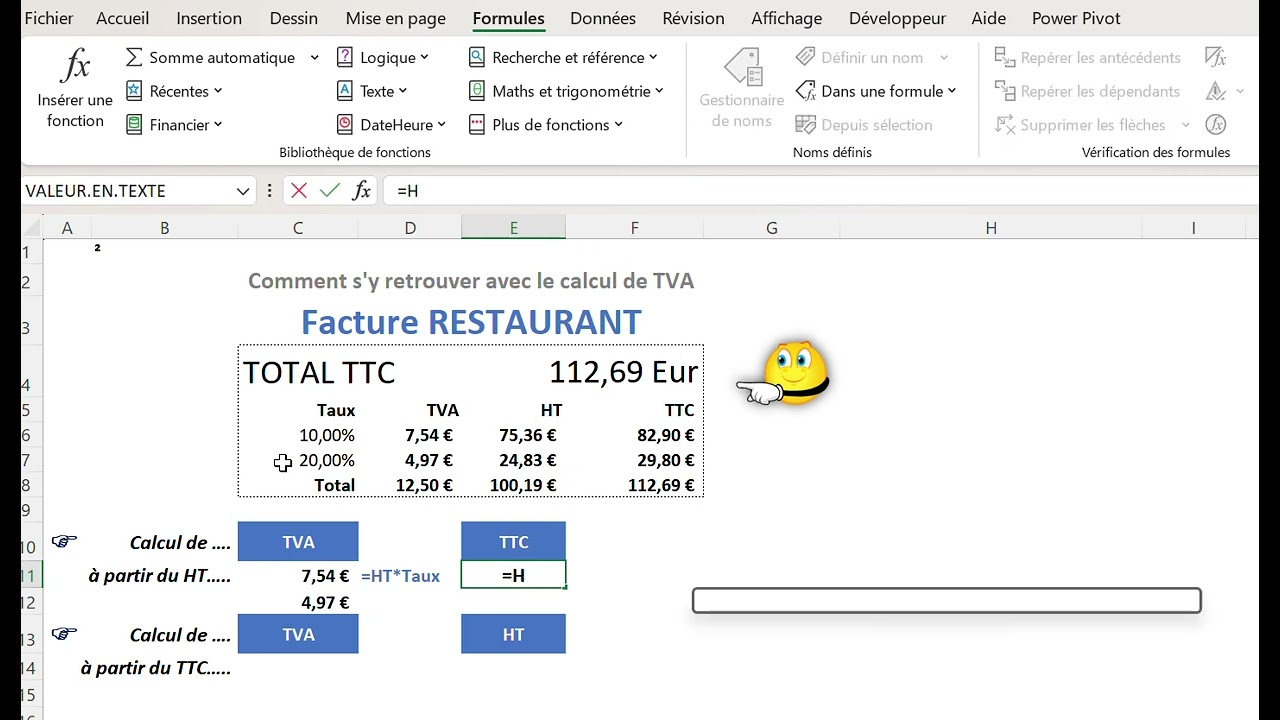 Calculs de TVA à partir du HT ou du TTC
