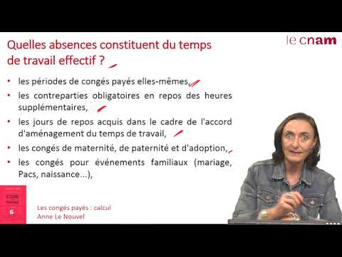Les congés payés  calcul