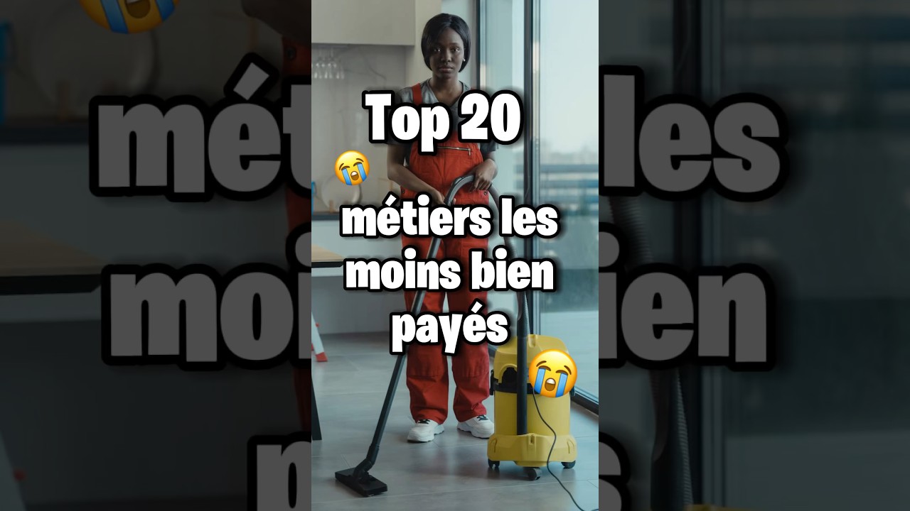 Top 20 des métiers les moins bien payés en France