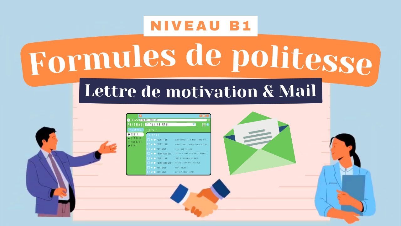 Formules de politesses : lettres et email  - Cours de français (Niveau B1) - Leçon de vocabulaire