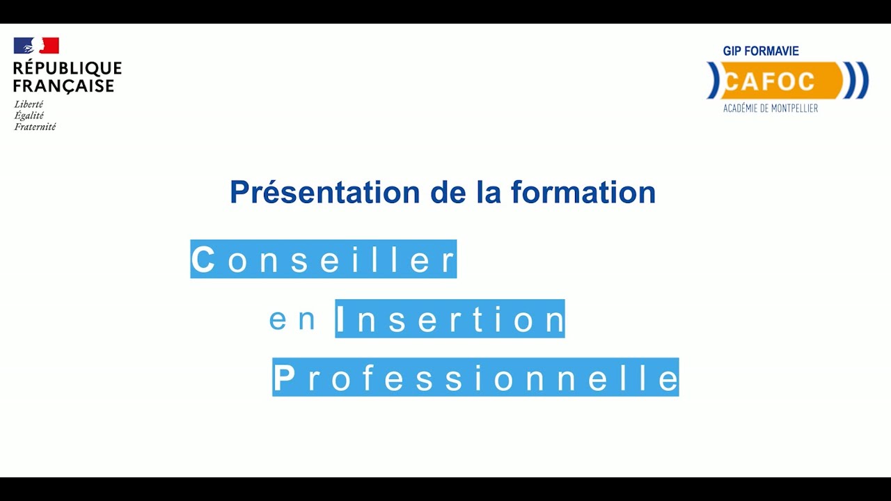 CIP (Conseiller en Insertion Professionnelle) - Présentation de la formation