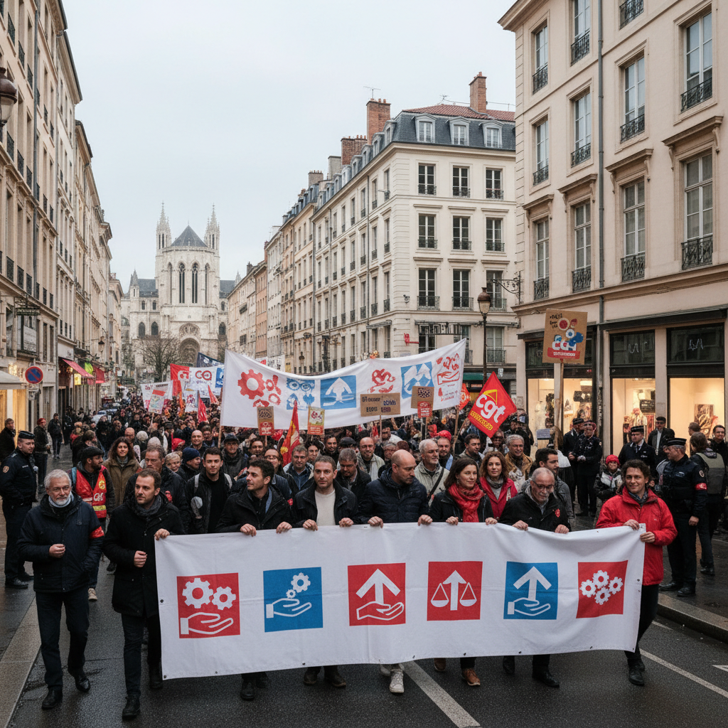 la cgt à lyon revendique une pension de retraite minimale égale au smic pour garantir un niveau de vie décent à tous les retraités.